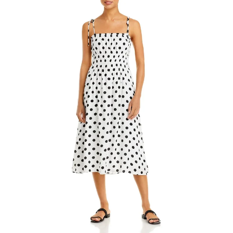 Sunday Womens Polka Dot Midi Sundress