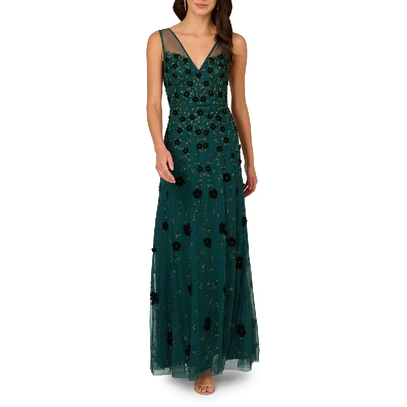 Womens Foramal Beaded Evening Dress