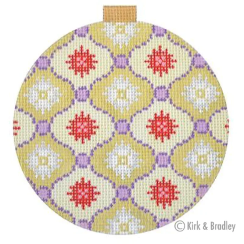 KB1154 Florentine Bauble - Gold and Purple