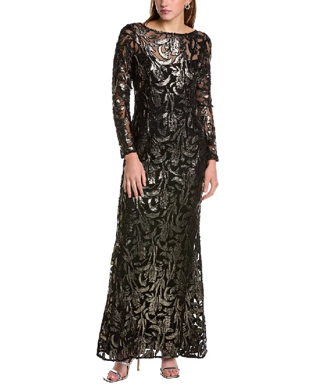 Adrianna Papell Fil Coupe Maxi Dress