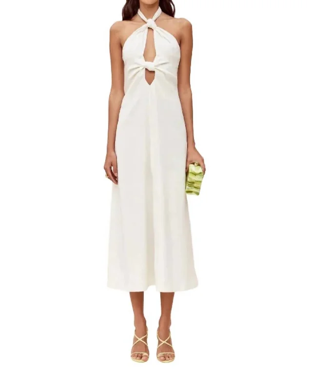 Susana Midi Dress In Off White