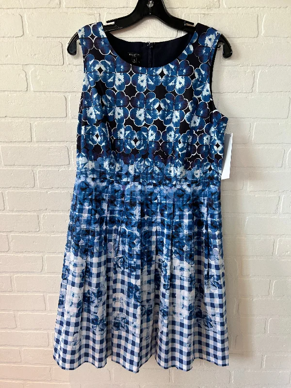 Blue & White Dress Work Talbots, Size L