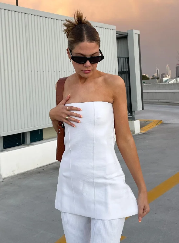 Anderson Strapless Top White