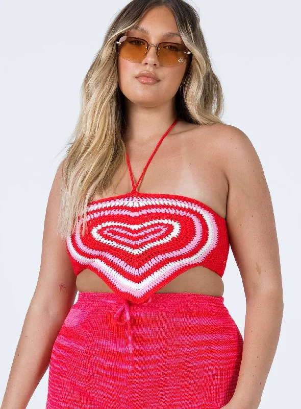 Laurel Top Red / Pink