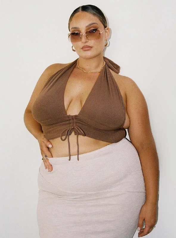 Shiloh Top Brown Curve