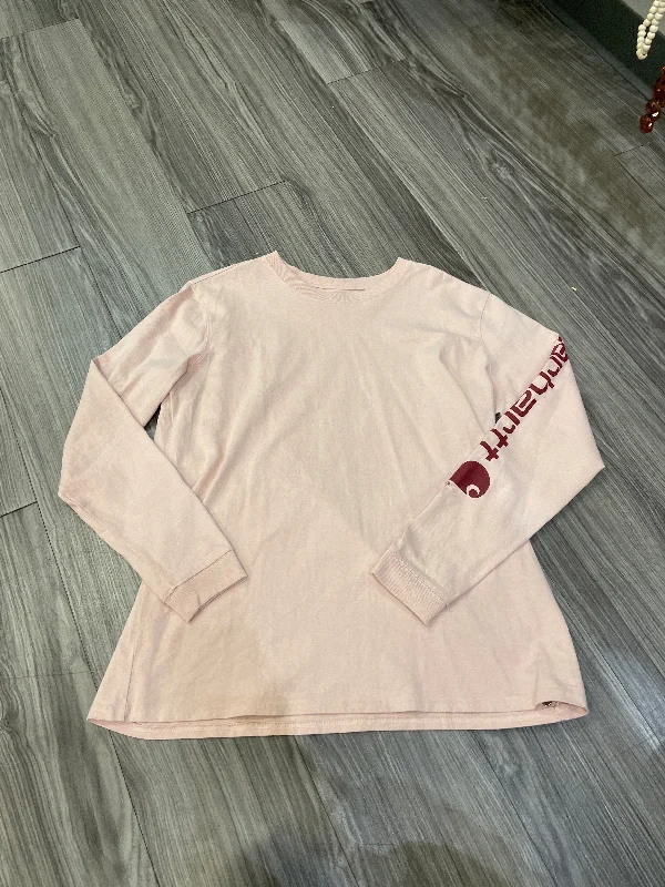 Top Long Sleeve By Carhartt In Pink, Size: L