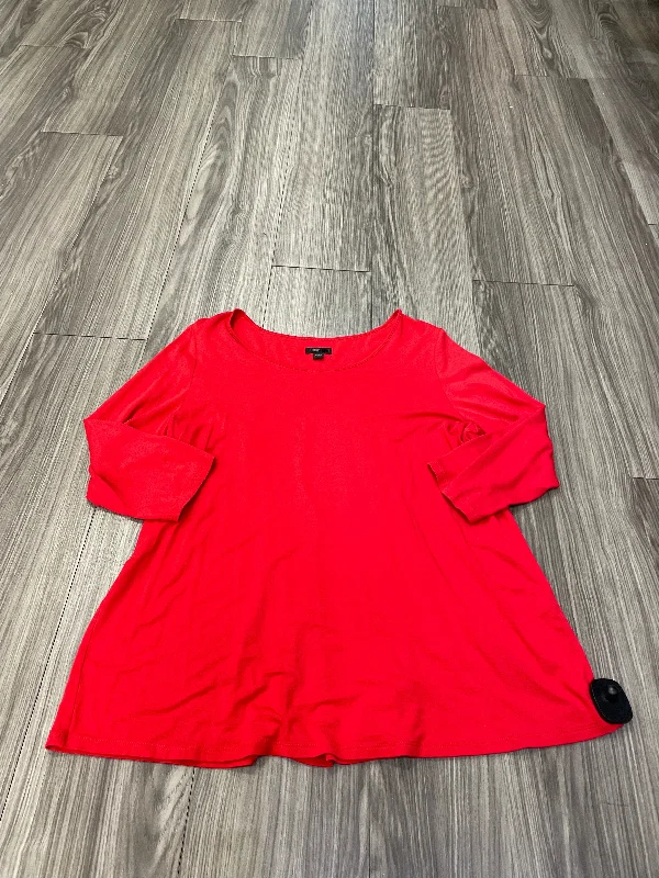 Top Long Sleeve By J. Jill In Red, Size: L