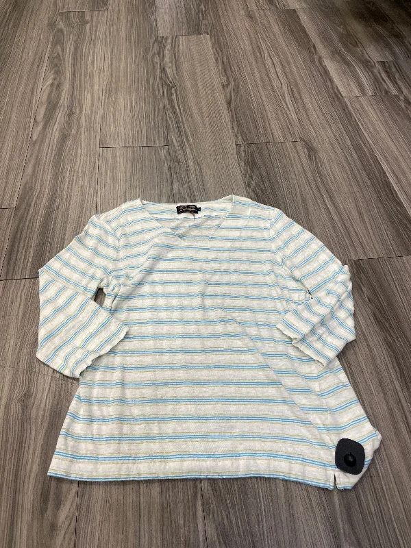 Top Long Sleeve By Pendleton In Striped Pattern, Size: L