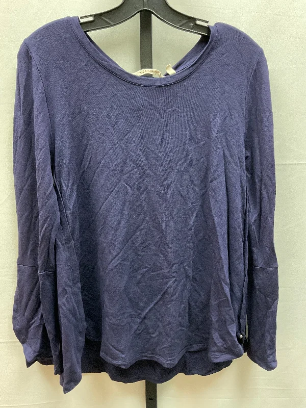 Top Long Sleeve By Soft Surroundings In Navy, Size: M