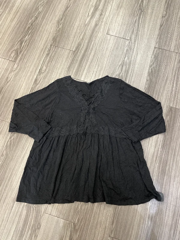 Top Long Sleeve By Torrid In Black, Size: 6